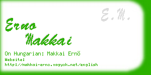 erno makkai business card