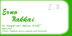 erno makkai business card